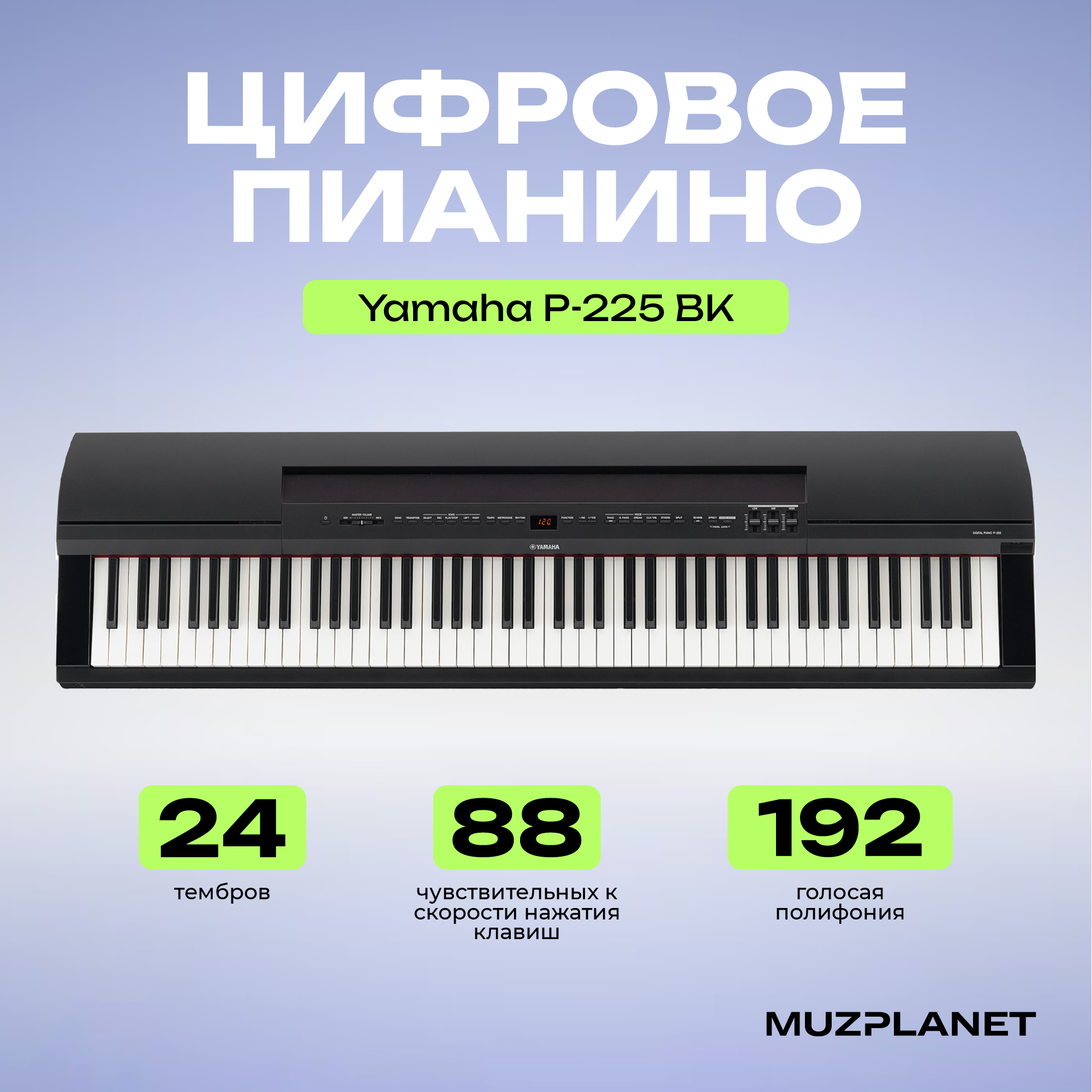 Цифровое фортопиано Yamaha P-225 Black