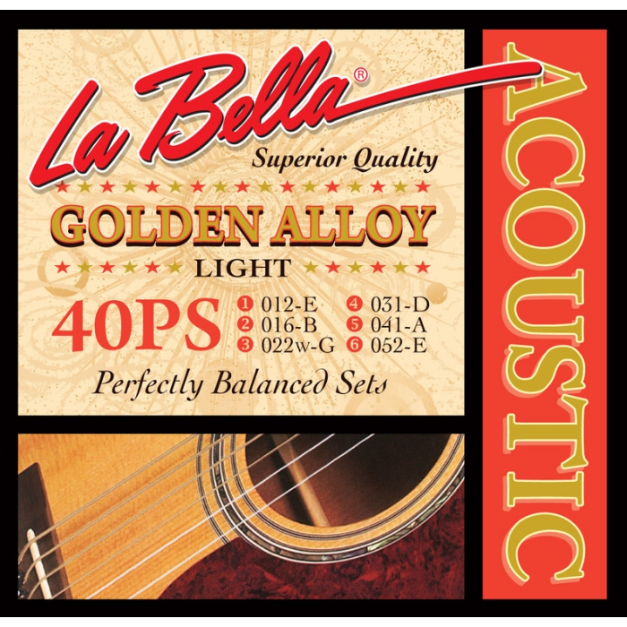 

Комплект струн для акустической гитары La Bella 12-52 40PS