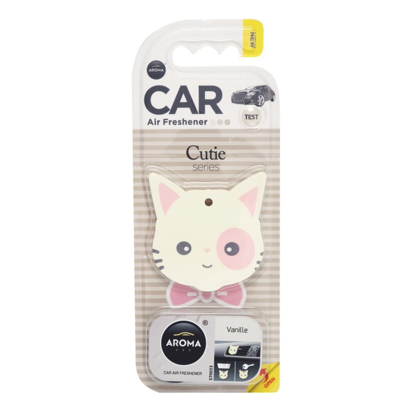 

Ароматизатор пропитанный Aroma Car Cutie Cat Vanille для автомобиля 8 г