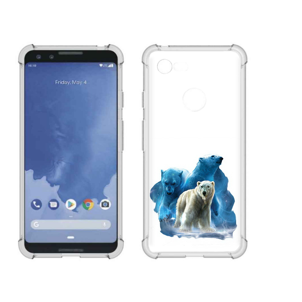 

Чехол MyPads Tocco для Google Pixel 3 полярный медведь, Прозрачный, Tocco