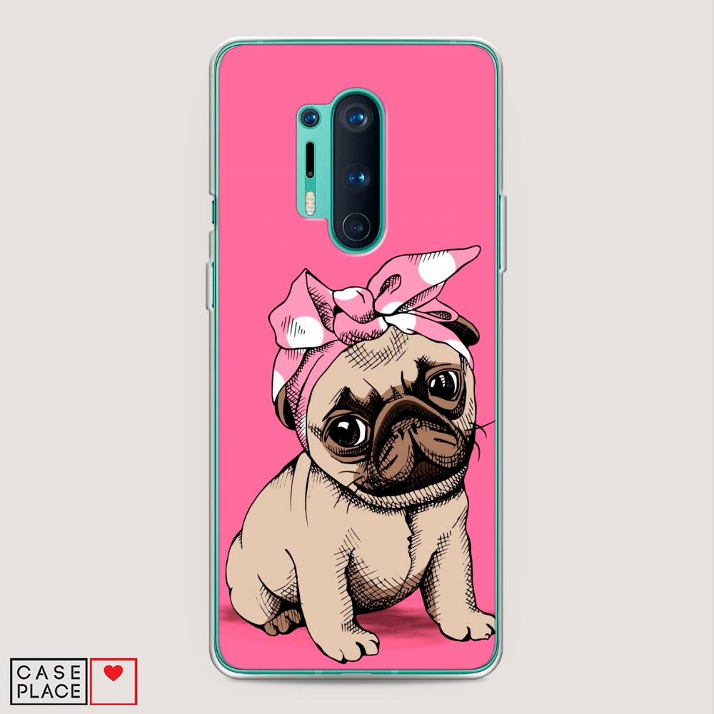 

Чехол Awog на OnePlus 8 Pro / ВанПлас 8 Pro "Dog Pin-Up", Розовый;бежевый, 151050-2