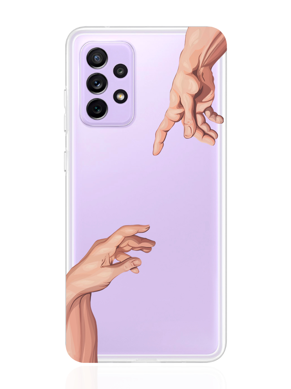 

Чехол MustHaveCase для Samsung Galaxy A72 Сотворение Адама прозрачный, Samsung Galaxy A72 Сотворение Адама