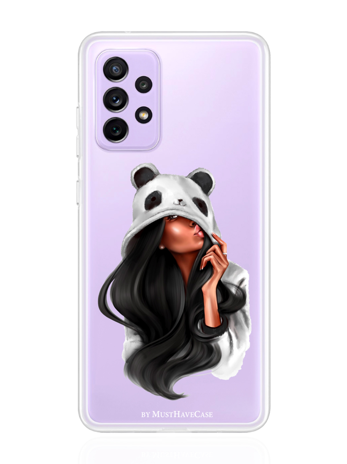 

Чехол MustHaveCase для Samsung Galaxy A72 Панда прозрачный, Samsung Galaxy A72 Панда