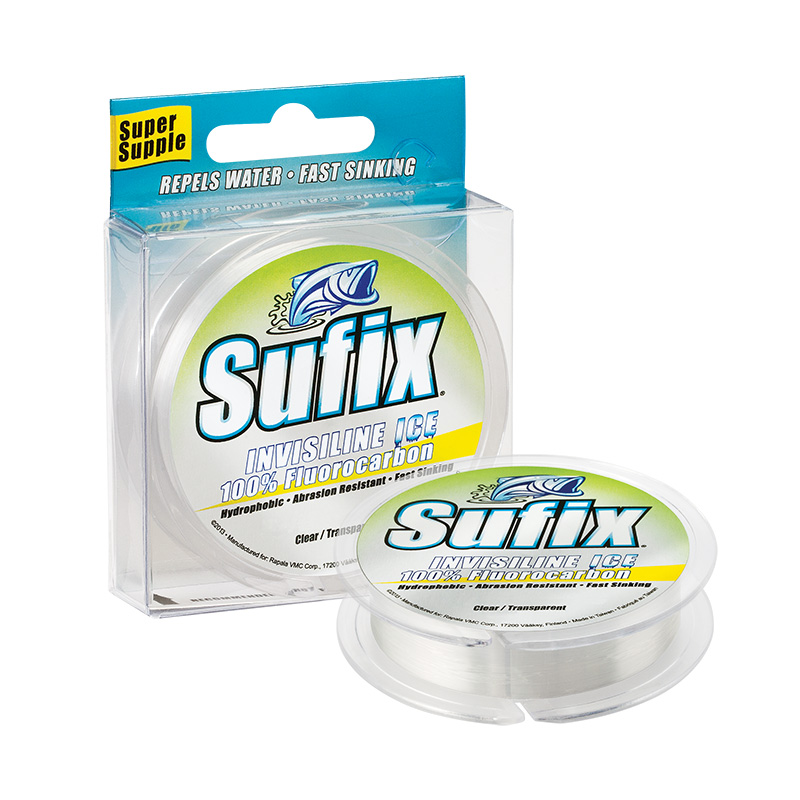 фото Леска зимняя sufix invisiline ice fluorocarbon прозрачная 50м 0.14мм 1,5кг