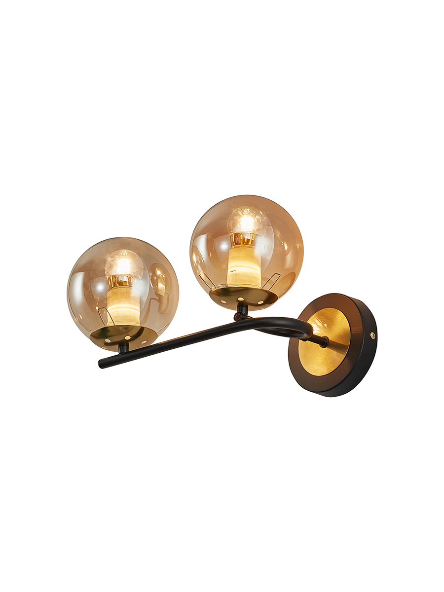 Бра Arte Perfetto Luce 3327.8073A-2B-L220/H300/E27-2 Bk/G