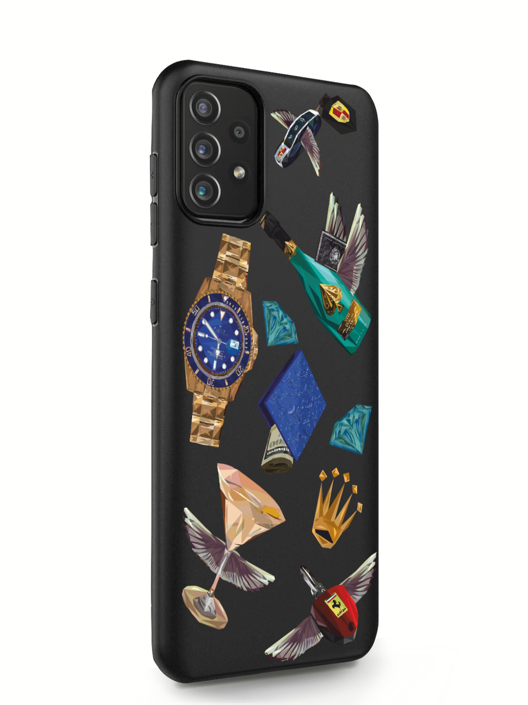 фото Чехол musthavecase для samsung galaxy a72 luxury lifestyle черный