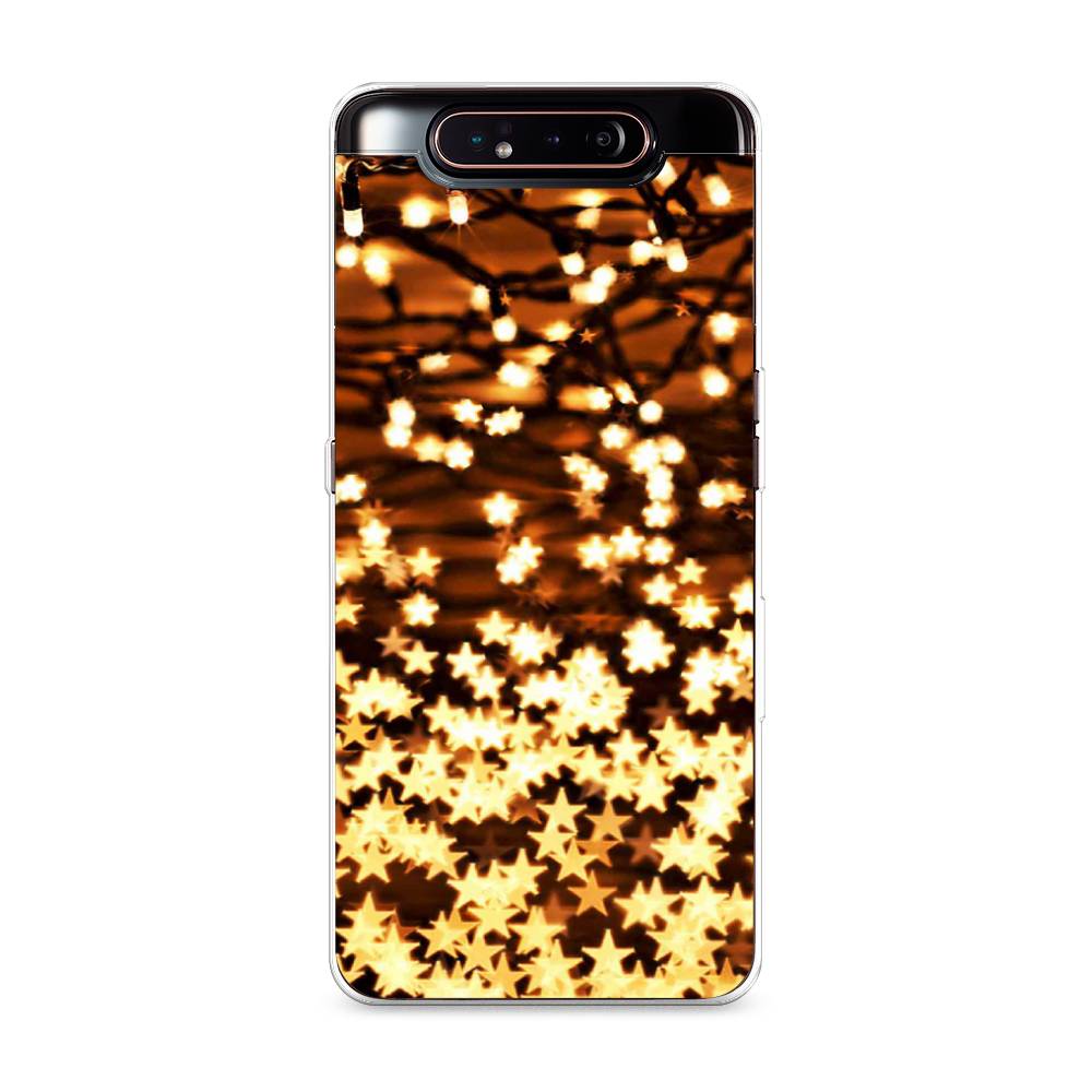 

Чехол на Samsung Galaxy A80 "Новогодняя гирлянда", Золотистый, 28350-5