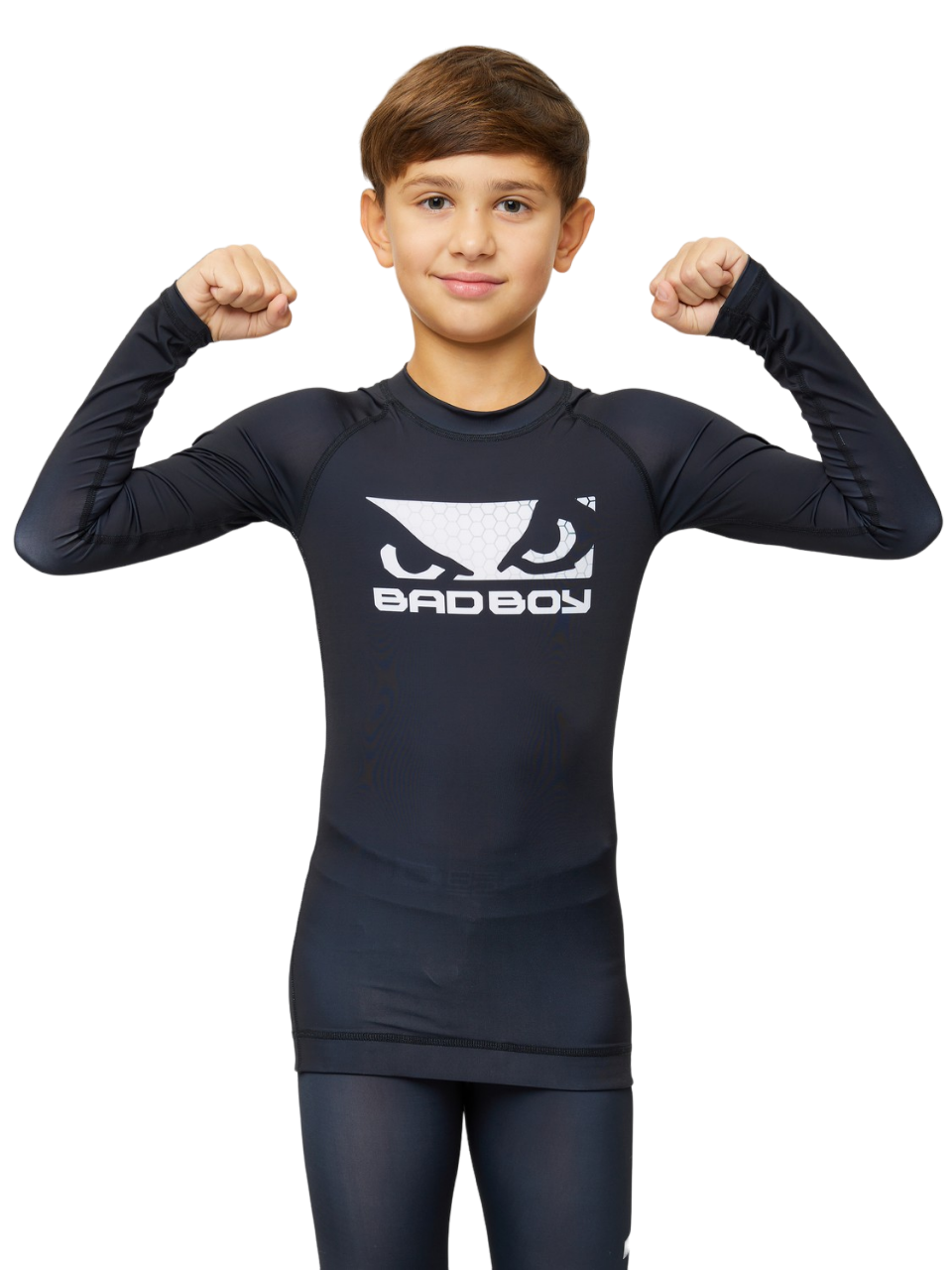 фото Детский рашгард bad boy origin new rashguard long sleeves черный/белый 12 лет