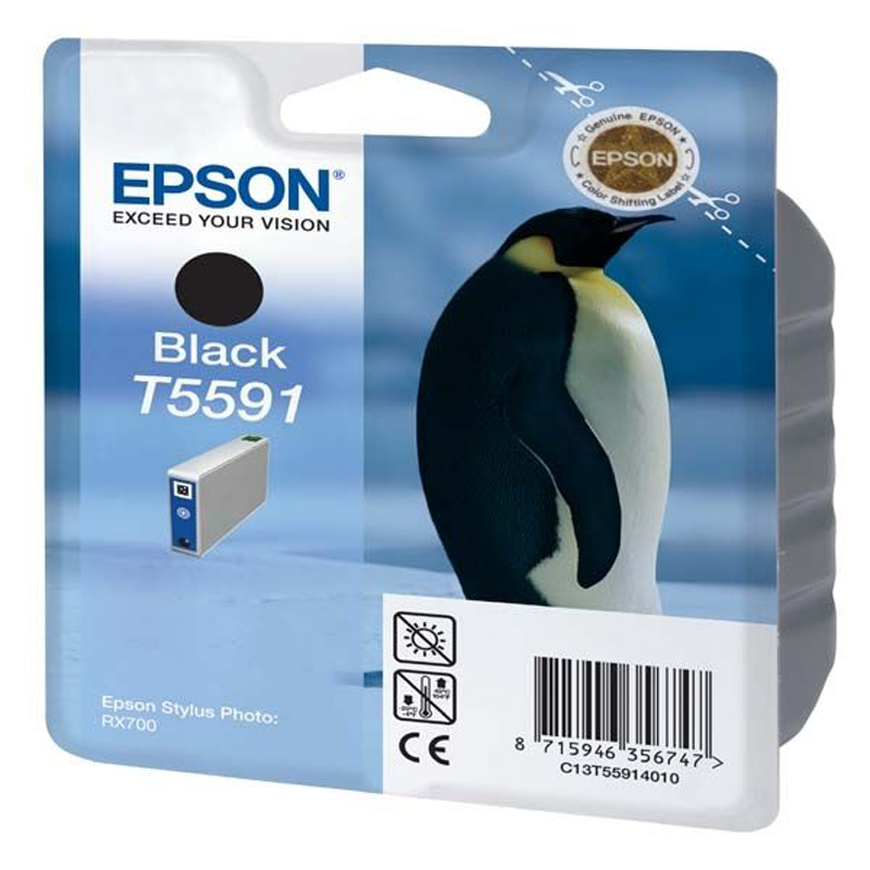 

Картридж для струйного принтера Epson T5591 (C13T55914010) черный, оригинальный