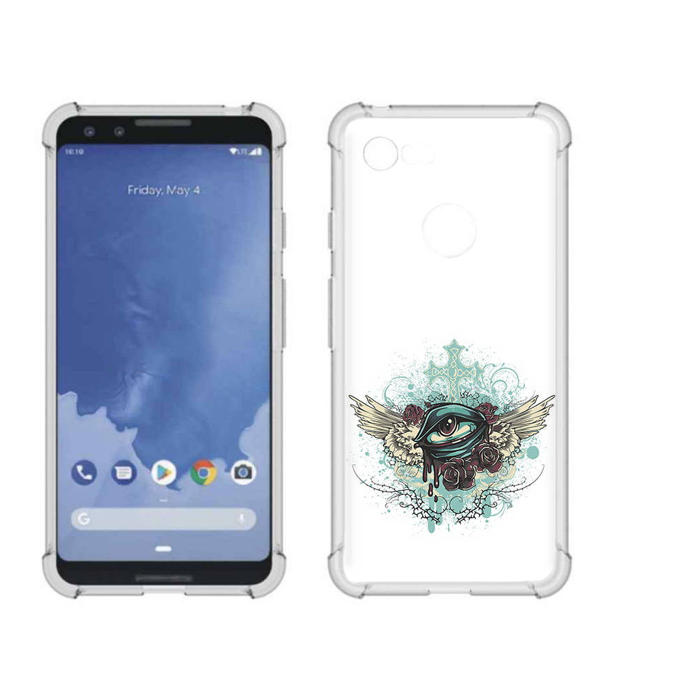 

Чехол MyPads Tocco для Google Pixel 3 плачущий глаз с крыльями, Прозрачный, Tocco