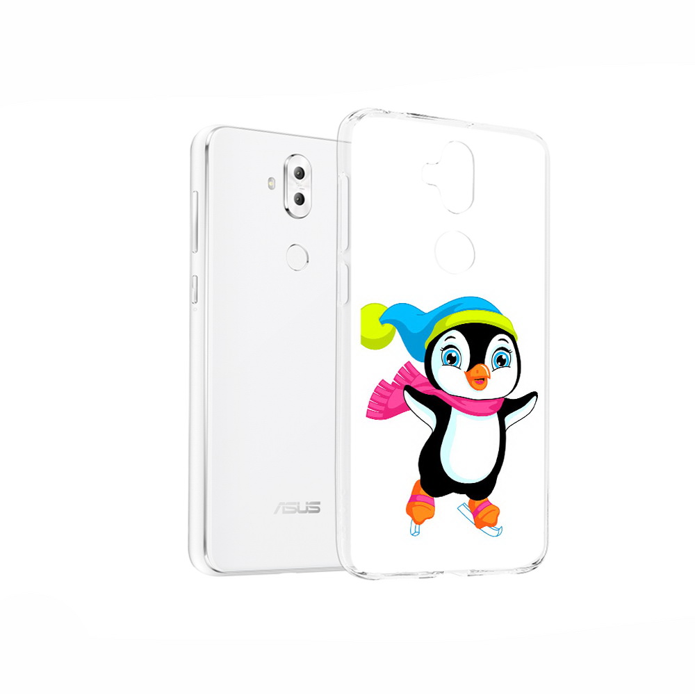 

Чехол MyPads Tocco для Asus ZenFone 5 Lite (ZC600KL) пингвин на коньках, Прозрачный, Tocco