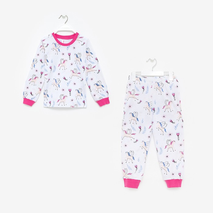 

Пижама для девочки, цвет белый/пони рост 110 см, 9408869