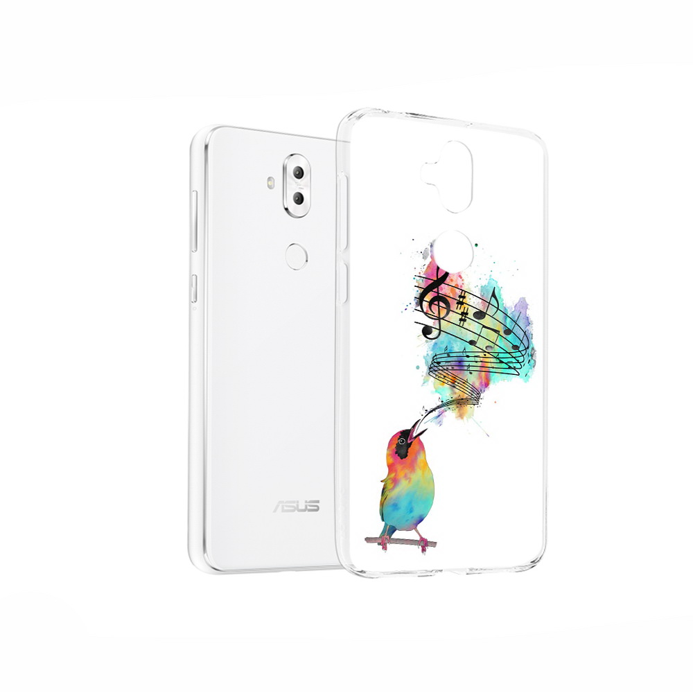 

Чехол MyPads Tocco для Asus ZenFone 5 Lite (ZC600KL) певчая птичка, Прозрачный, Tocco