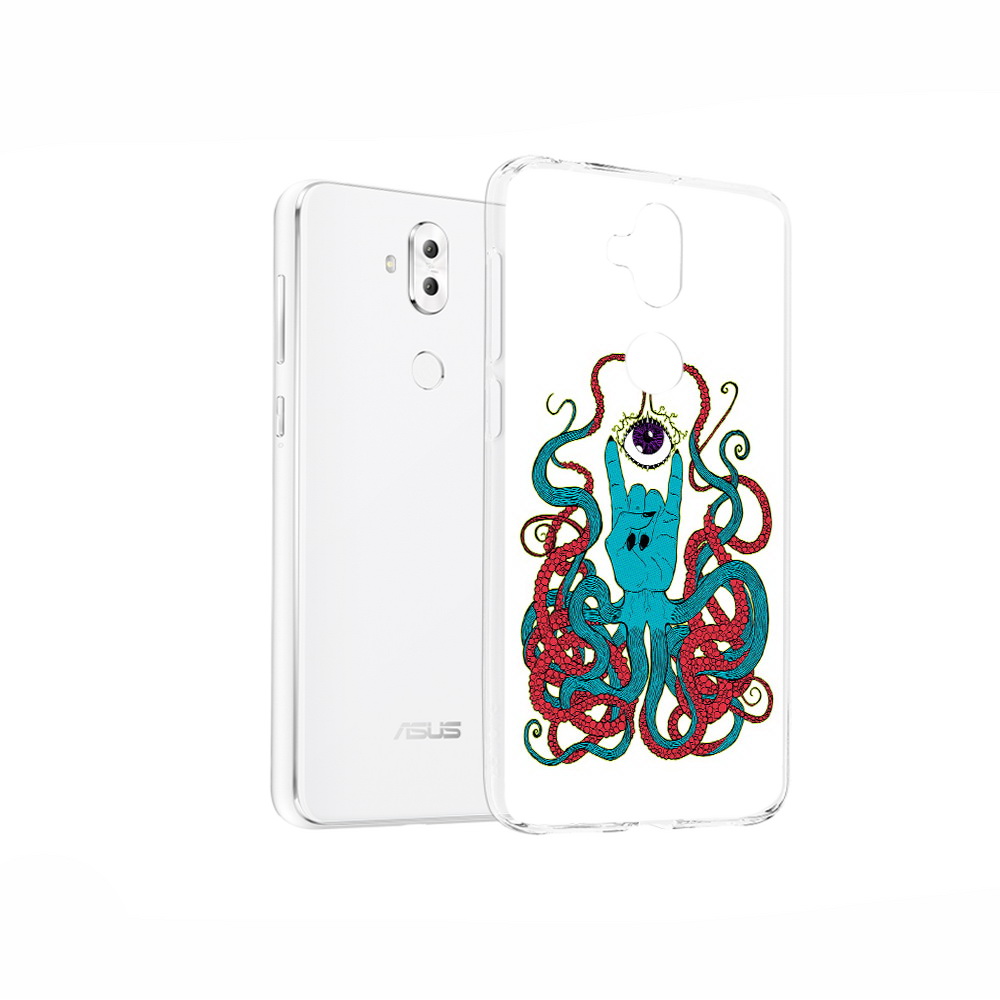 

Чехол MyPads Tocco для Asus ZenFone 5 Lite (ZC600KL) осьминог-рука абстракция, Прозрачный, Tocco