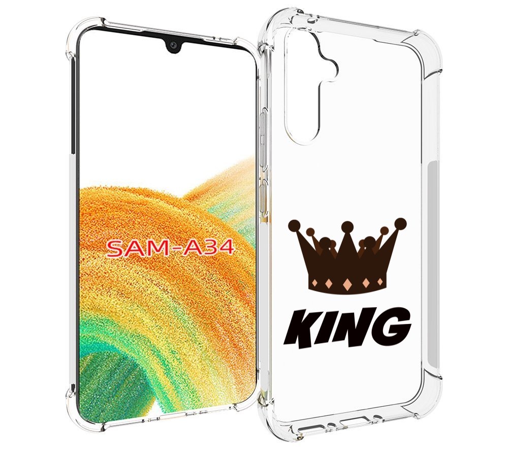 

Чехол MyPads корона-короля-черный для Samsung Galaxy A34, Tocco