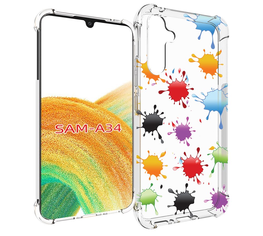 

Чехол MyPads кляксы для Samsung Galaxy A34, Tocco
