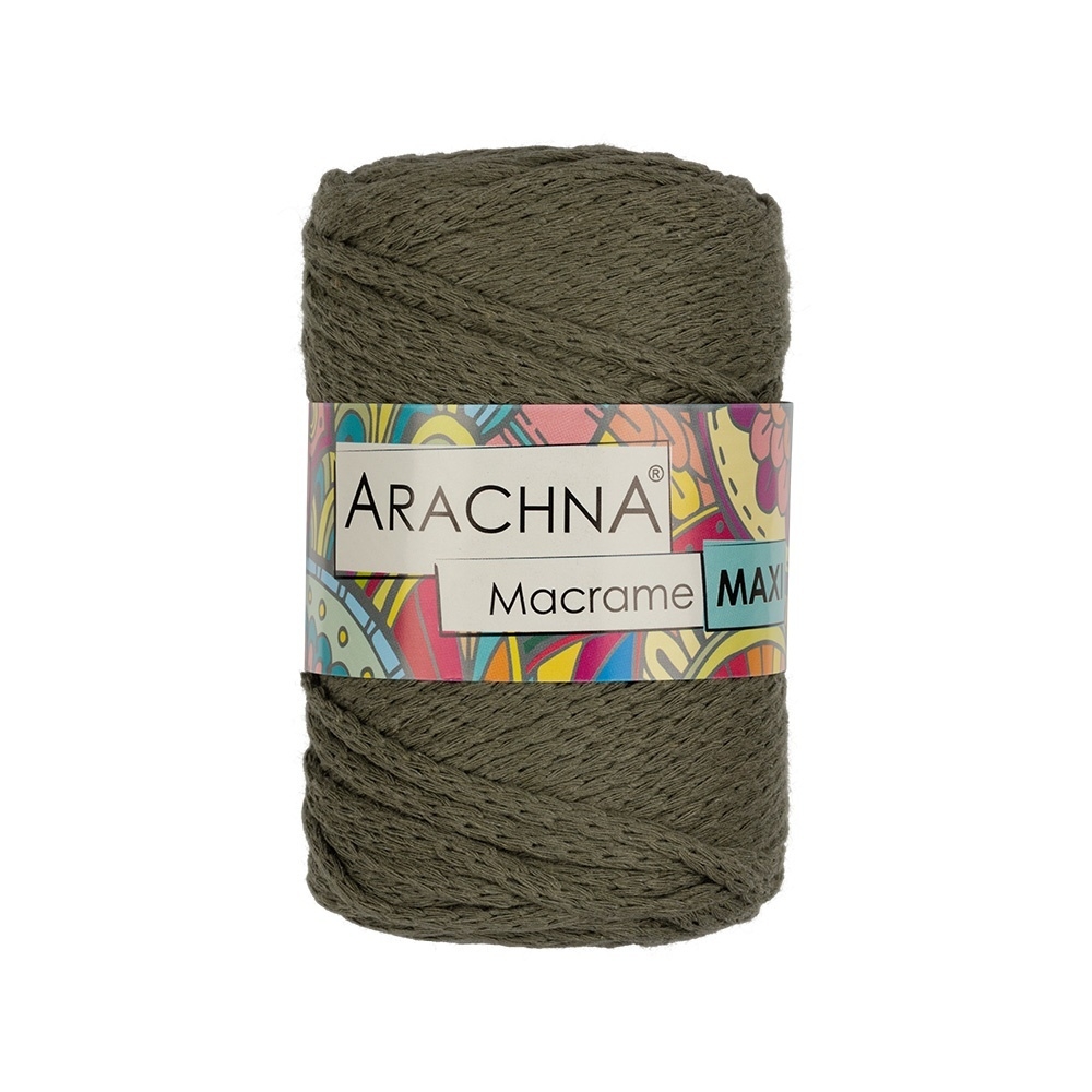 фото Пряжа arachna macrame maxi №15, хаки