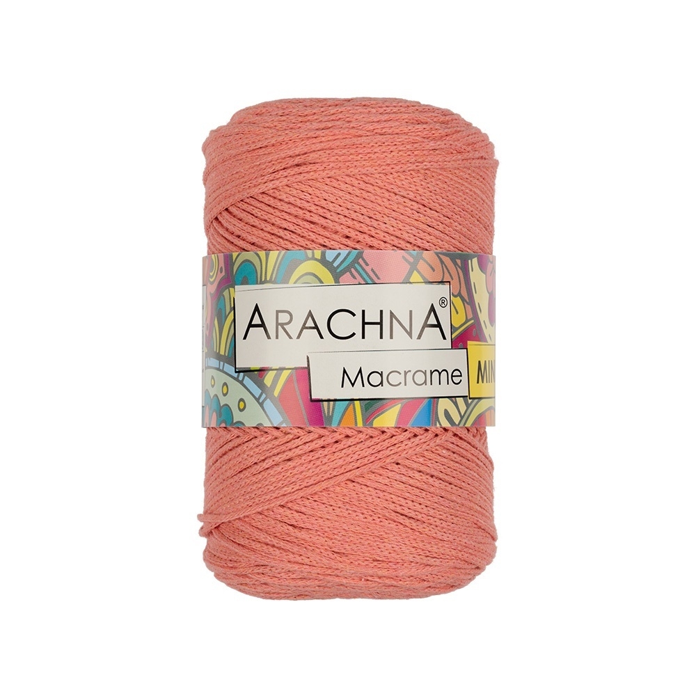 фото Пряжа arachna macrame mini №04 светло-коралловый