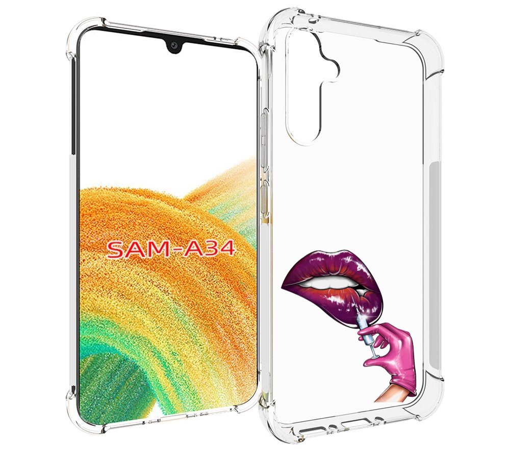 

Чехол MyPads качаем-губы для Samsung Galaxy A34, Tocco