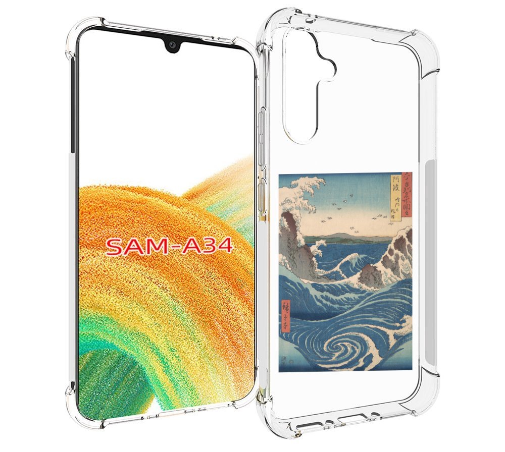 

Чехол MyPads картинка волны водоворот для Samsung Galaxy A34, Tocco