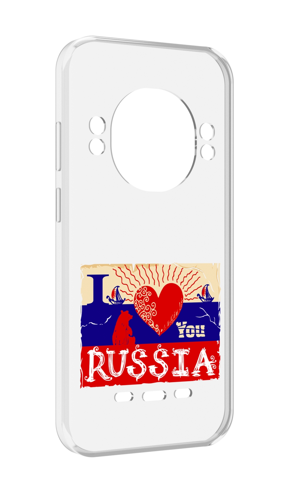 

Чехол Mypads Люблю Россию для Ulefone Power Armor 16 Pro, Прозрачный, Tocco