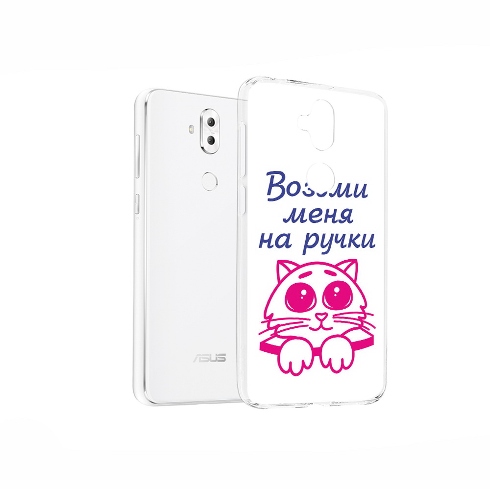 

Чехол MyPads Tocco для Asus ZenFone 5 Lite (ZC600KL) мяу, Прозрачный, Tocco