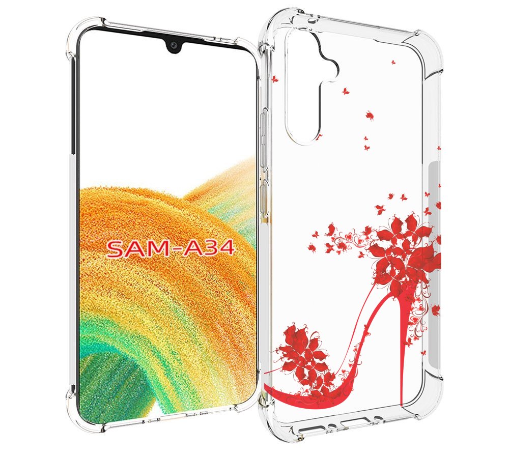 

Чехол MyPads каблук-в-цветах для Samsung Galaxy A34, Tocco
