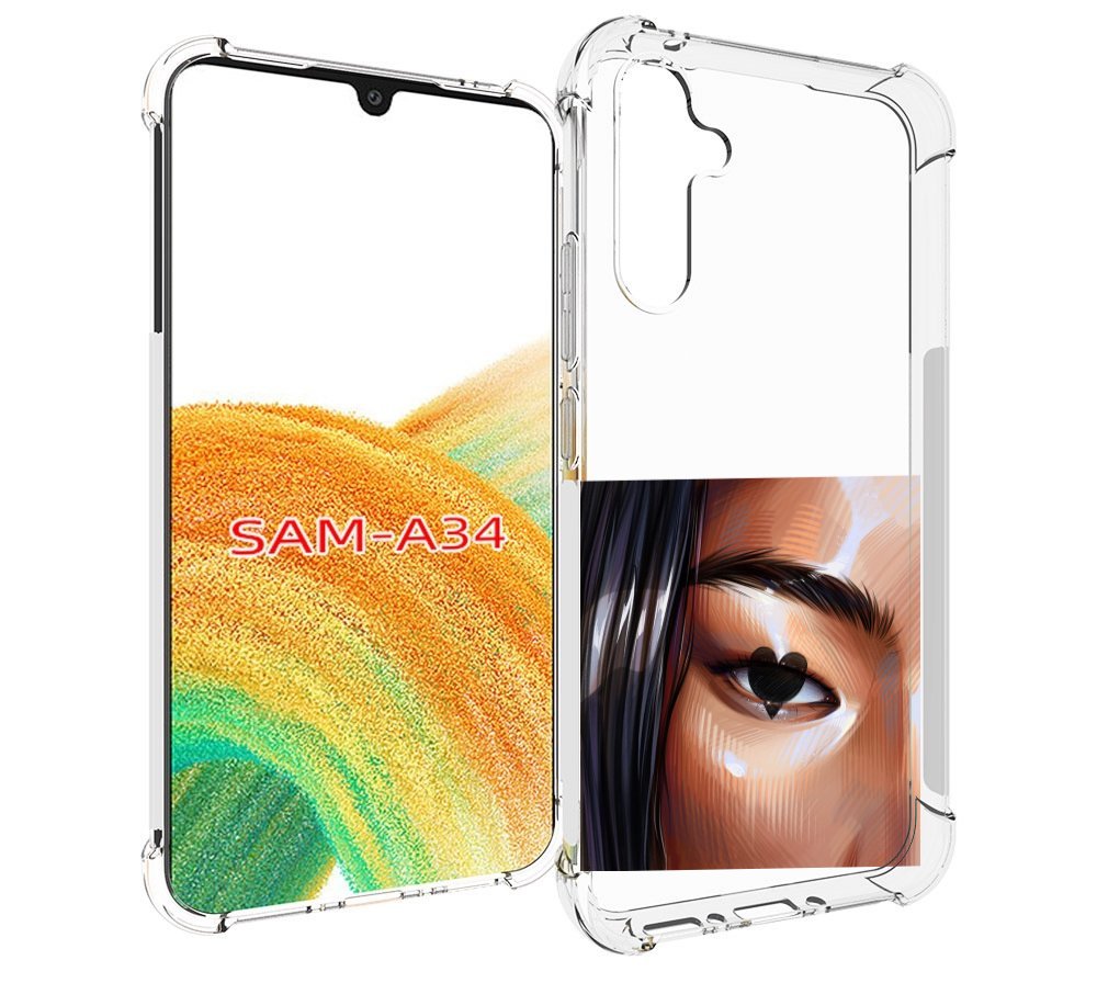 

Чехол MyPads зрачок-сердце женский для Samsung Galaxy A34, Tocco