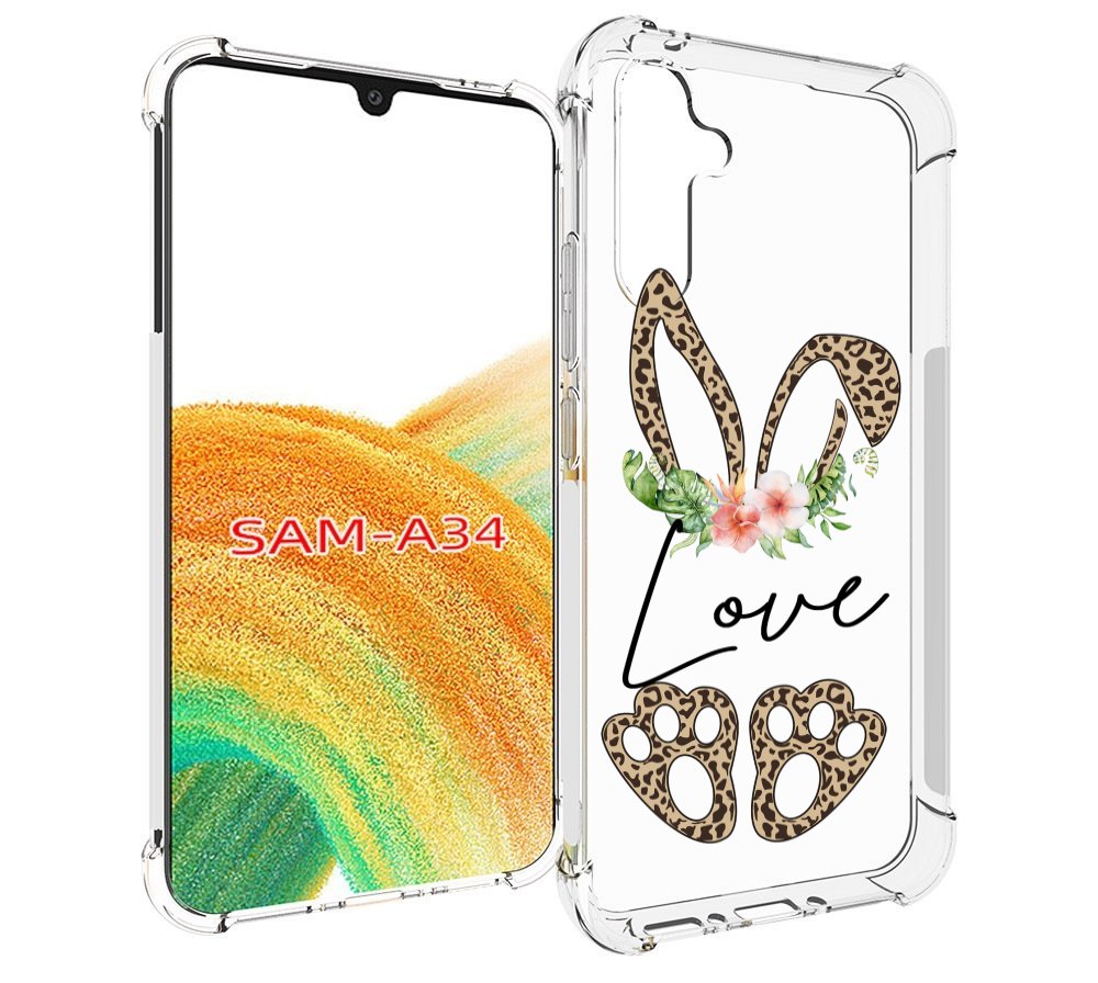 

Чехол MyPads золотые-лапки-и-ушки для Samsung Galaxy A34, Tocco