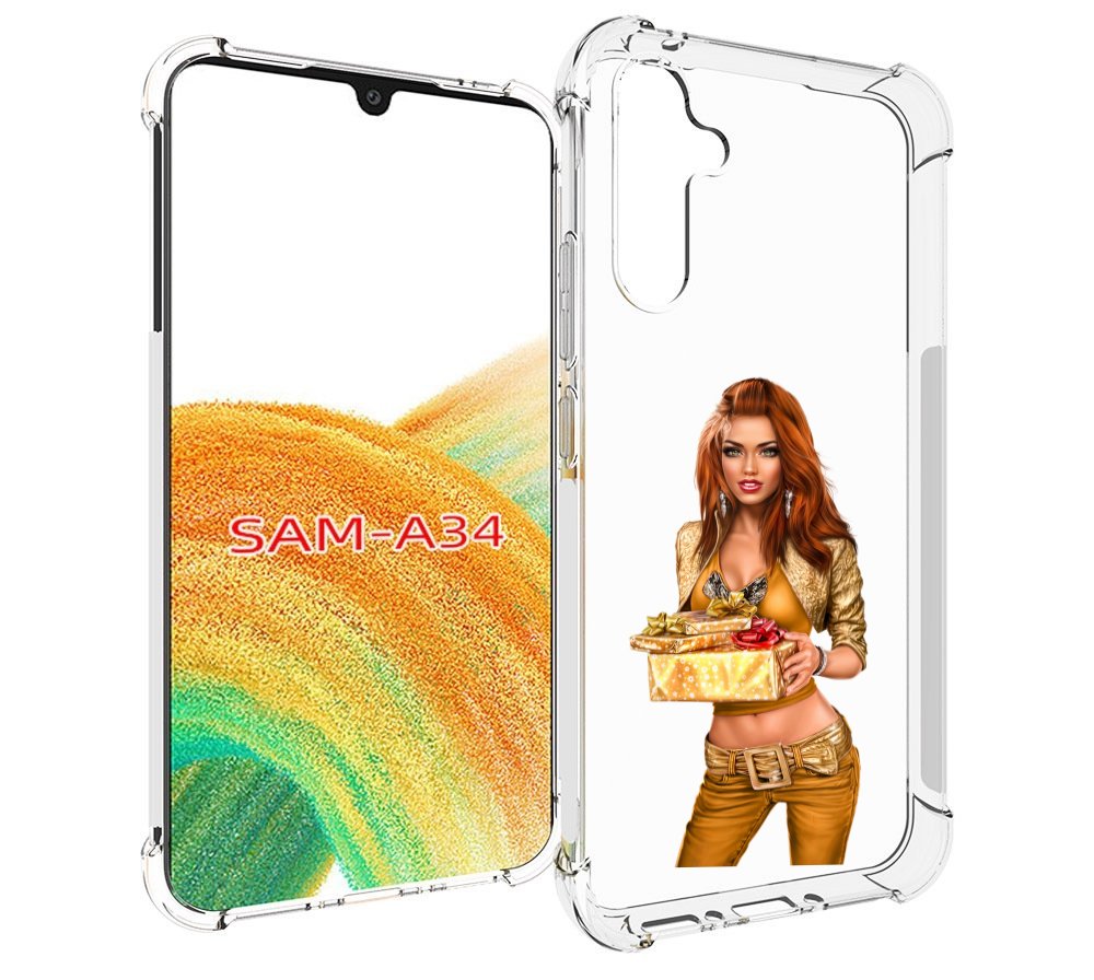 

Чехол MyPads золотая-девочка-с-подарком женский для Samsung Galaxy A34, Tocco