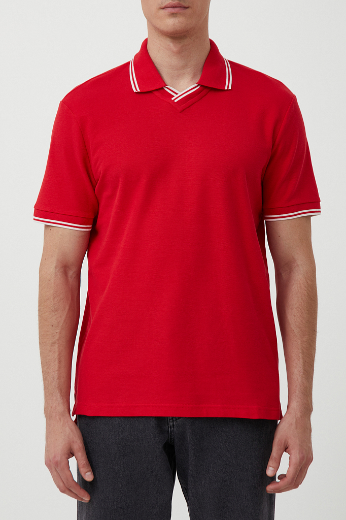 

Футболка-поло мужская BAS-20018 Finn Flare красная XL, BAS-20018