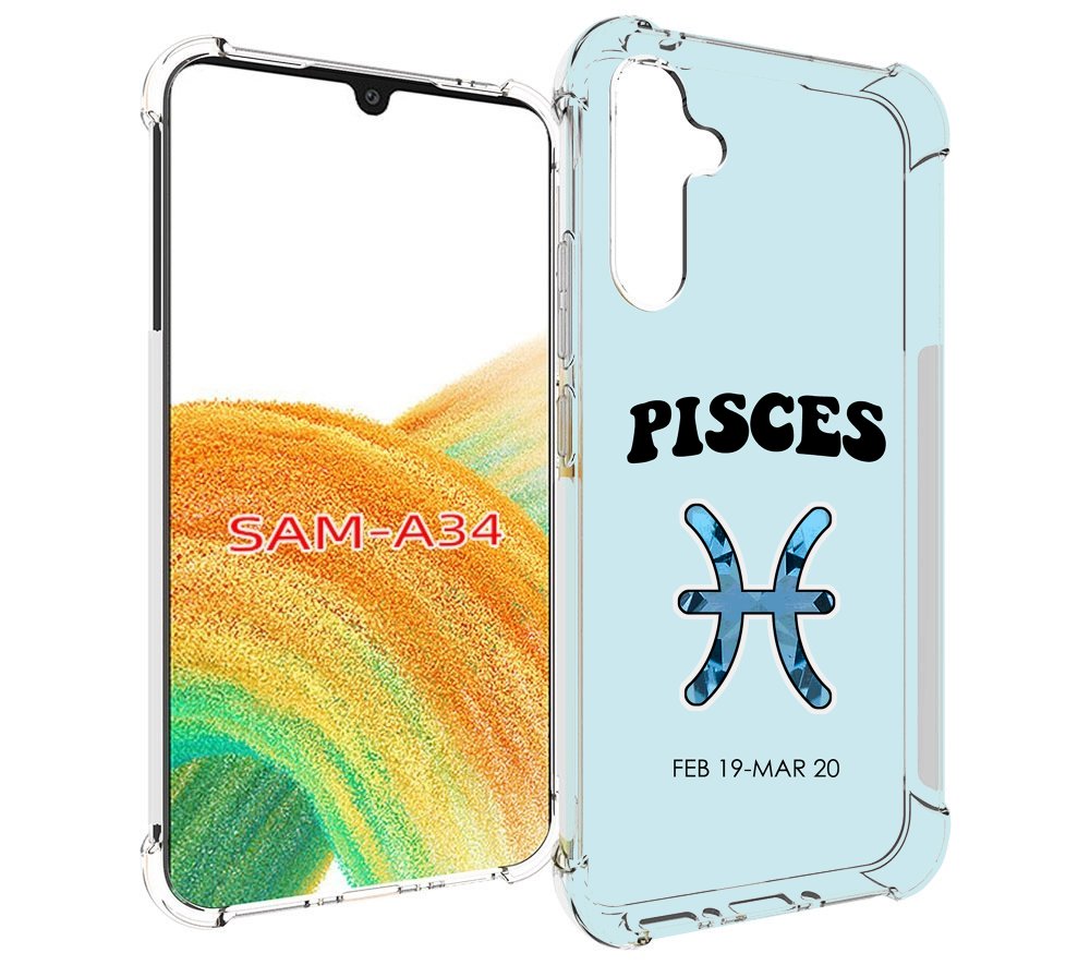 

Чехол MyPads знак-зодиака-рыбы-3 для Samsung Galaxy A34, Tocco