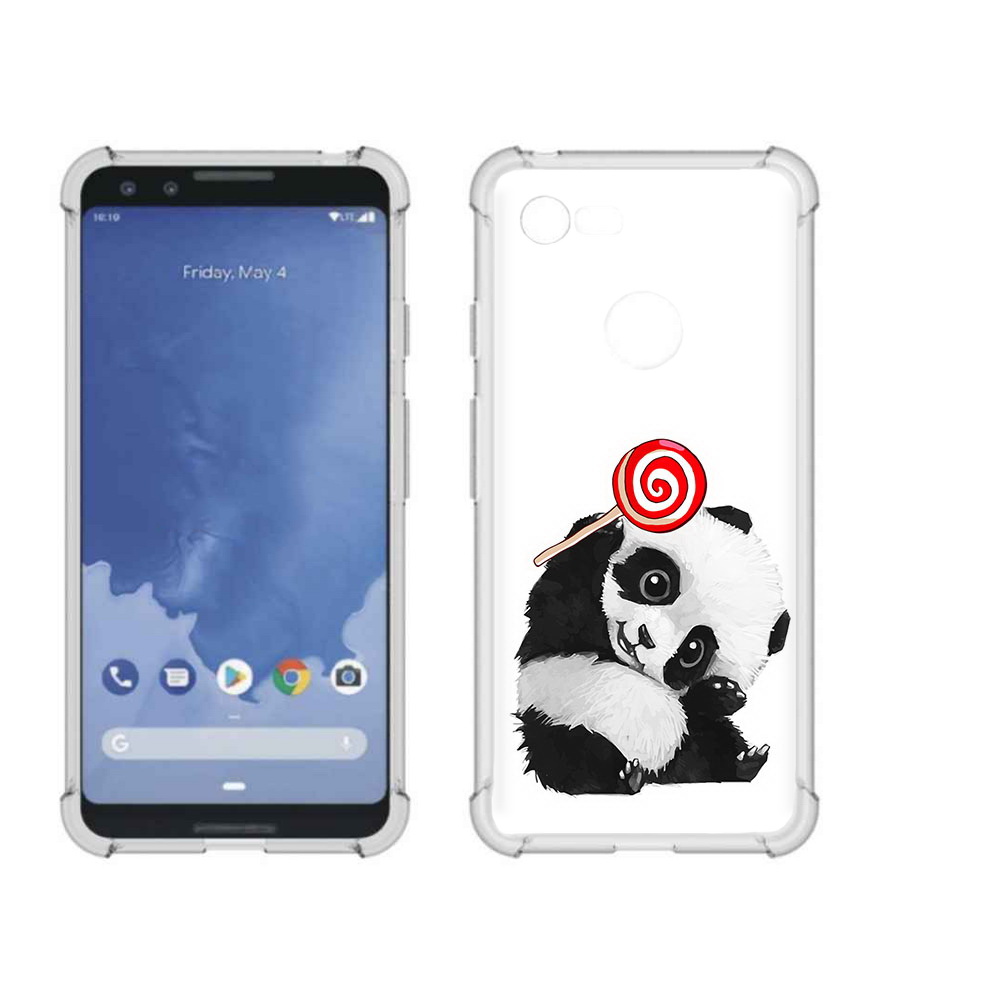 

Чехол MyPads Tocco для Google Pixel 3 панда с леденцом, Прозрачный, Tocco
