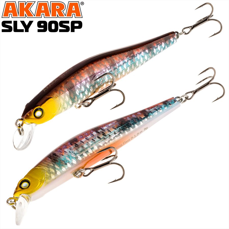 

Воблер Akara Sly 90SP 9 гр 1/3 oz 3,5 in A209, Разноцветный, Sly