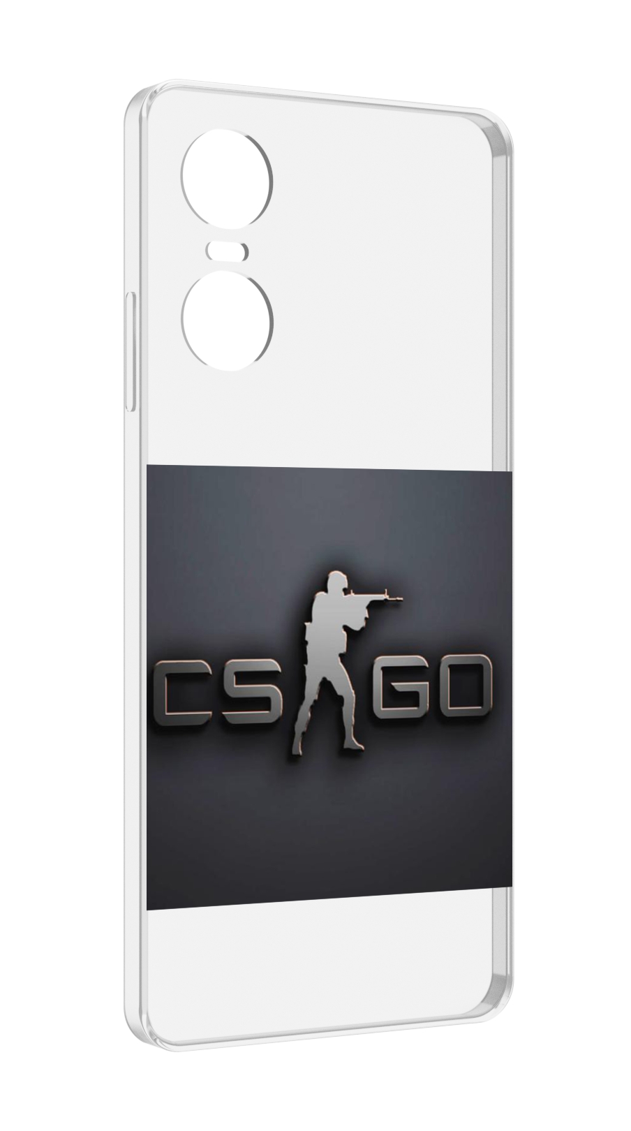 

Чехол MyPads CS go логотип мужской для Tecno Pop 6 Pro, Прозрачный, Tocco