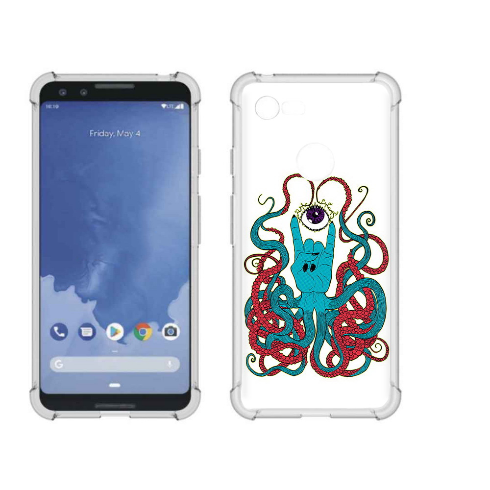 

Чехол MyPads Tocco для Google Pixel 3 осьминог-рука абстракция, Прозрачный, Tocco