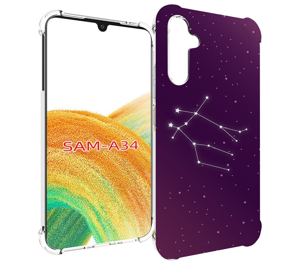 

Чехол MyPads знак-зодиака-близнецы-4 для Samsung Galaxy A34, Tocco