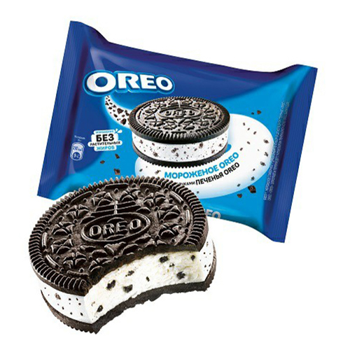 Мороженое сэндвич Oreo ванильное с кусочками печенья БЗМЖ 76 г 137₽