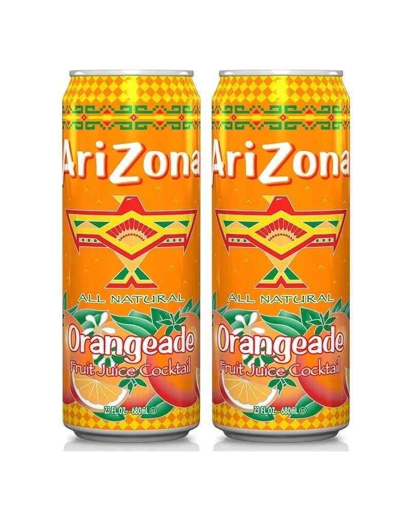 Напиток сокосодержащий AriZona Orangeade со вкусом апельсина 2 шт по 680 мл