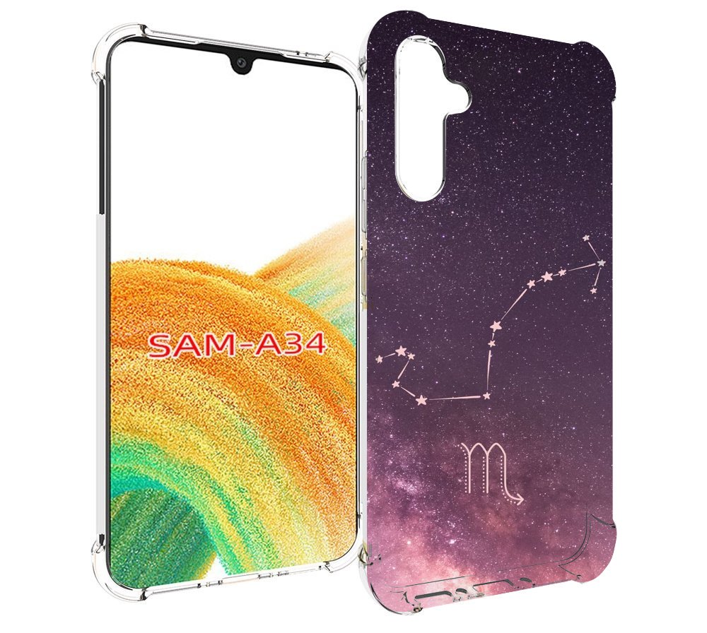 

Чехол MyPads знак зодиака скорпион 4 для Samsung Galaxy A34, Tocco