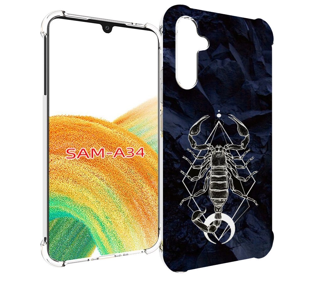 

Чехол MyPads знак зодиака скорпион 3 для Samsung Galaxy A34, Tocco