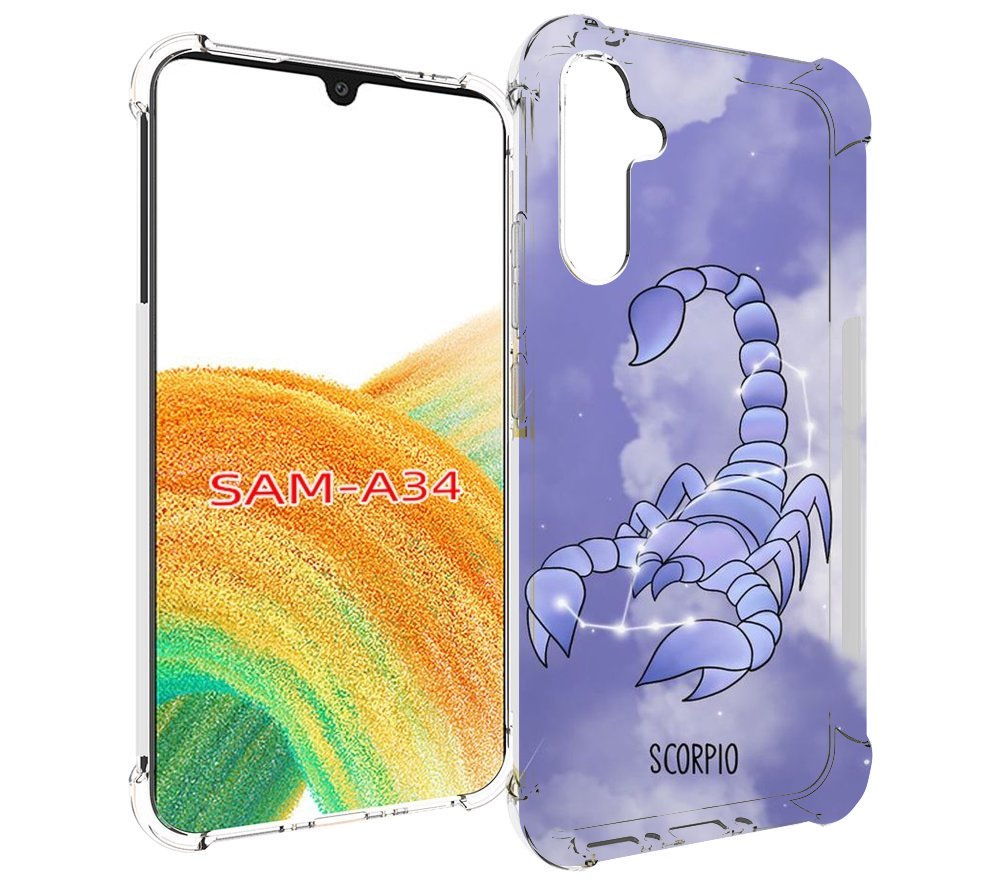 

Чехол MyPads знак зодиака скорпион 2 для Samsung Galaxy A34, Tocco