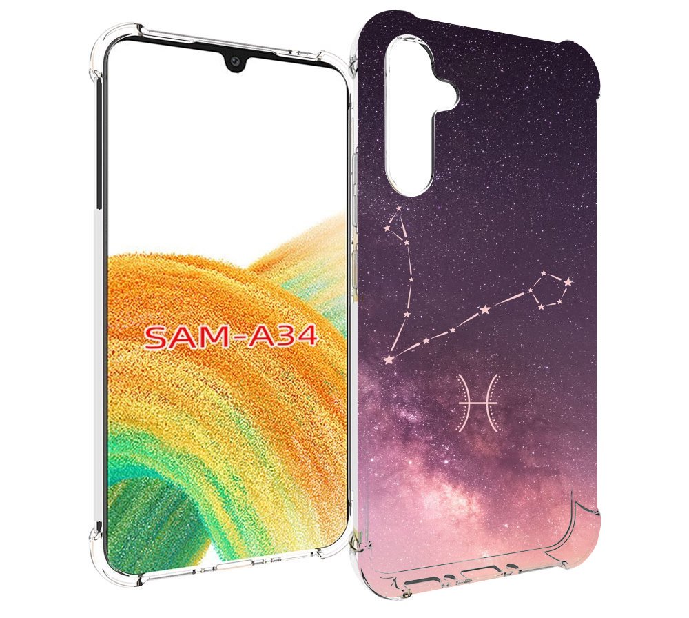 

Чехол MyPads знак зодиака рыбы 5 для Samsung Galaxy A34, Tocco