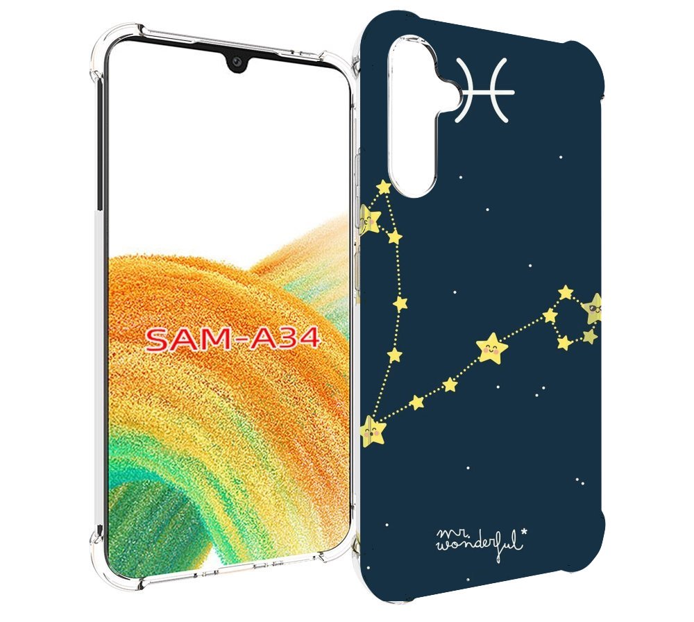

Чехол MyPads знак зодиака рыбы 1 для Samsung Galaxy A34, Tocco
