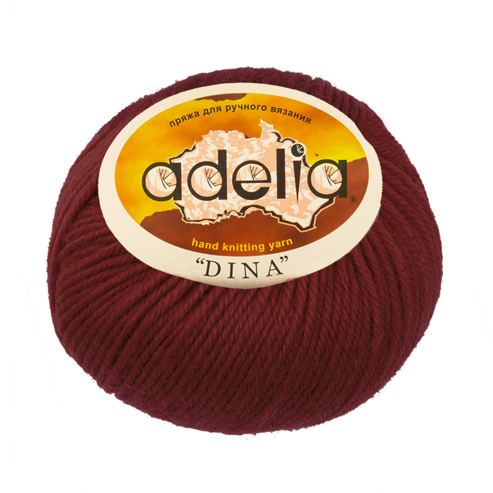 

Пряжа Adelia Dina №26 бордовый, Dina