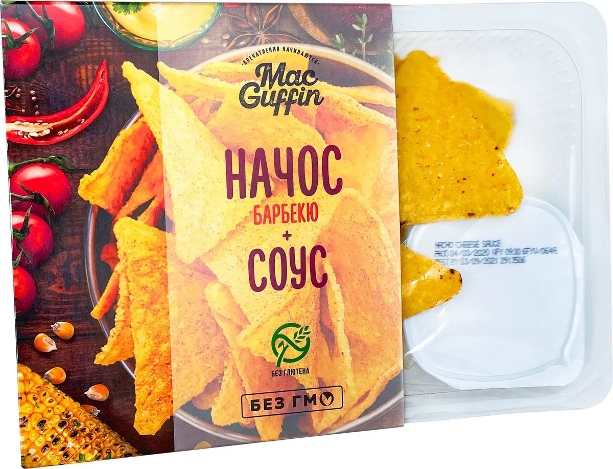 

Чипсы Nachos кукурузные, барбекю, с сырным соусом, 185 г