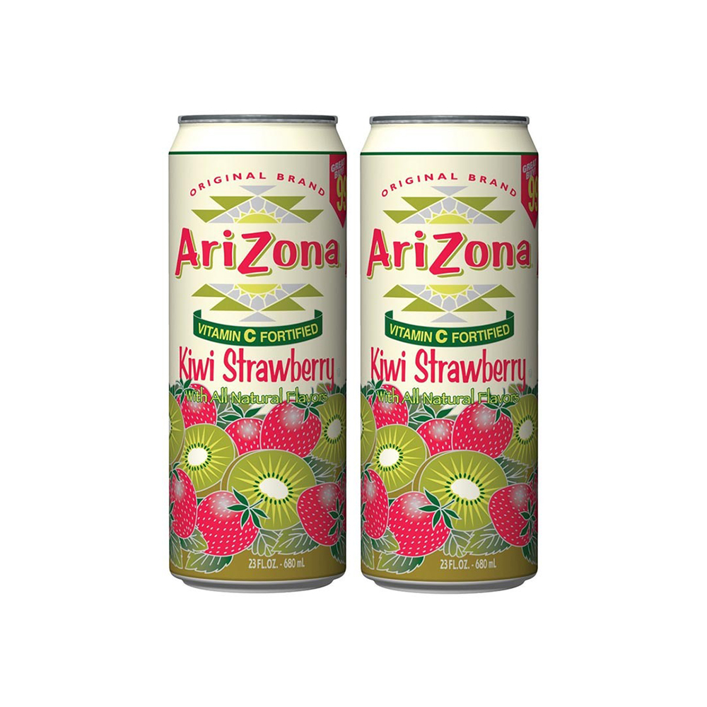 фото Напиток сокосодержащий arizona kiwi strawberry со вкусом киви и клубники 2 шт по 680 мл