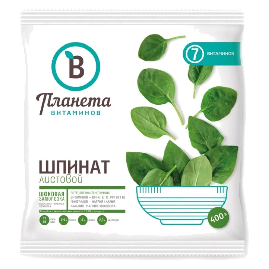 

Шпинат Планета Витаминов 400 г