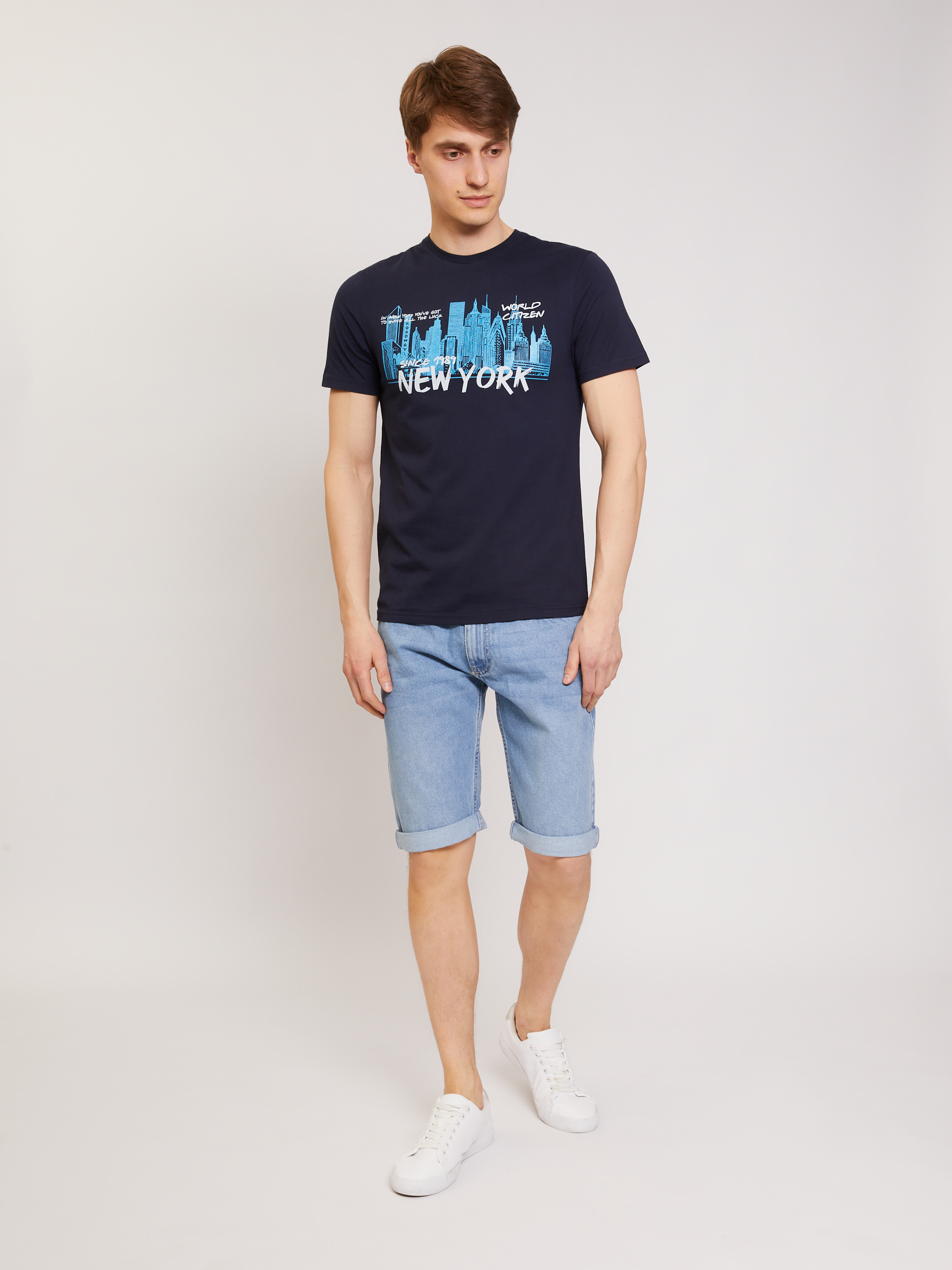 

Футболка мужская z0112232950235800 Zolla синяя XL, z0112232950235800