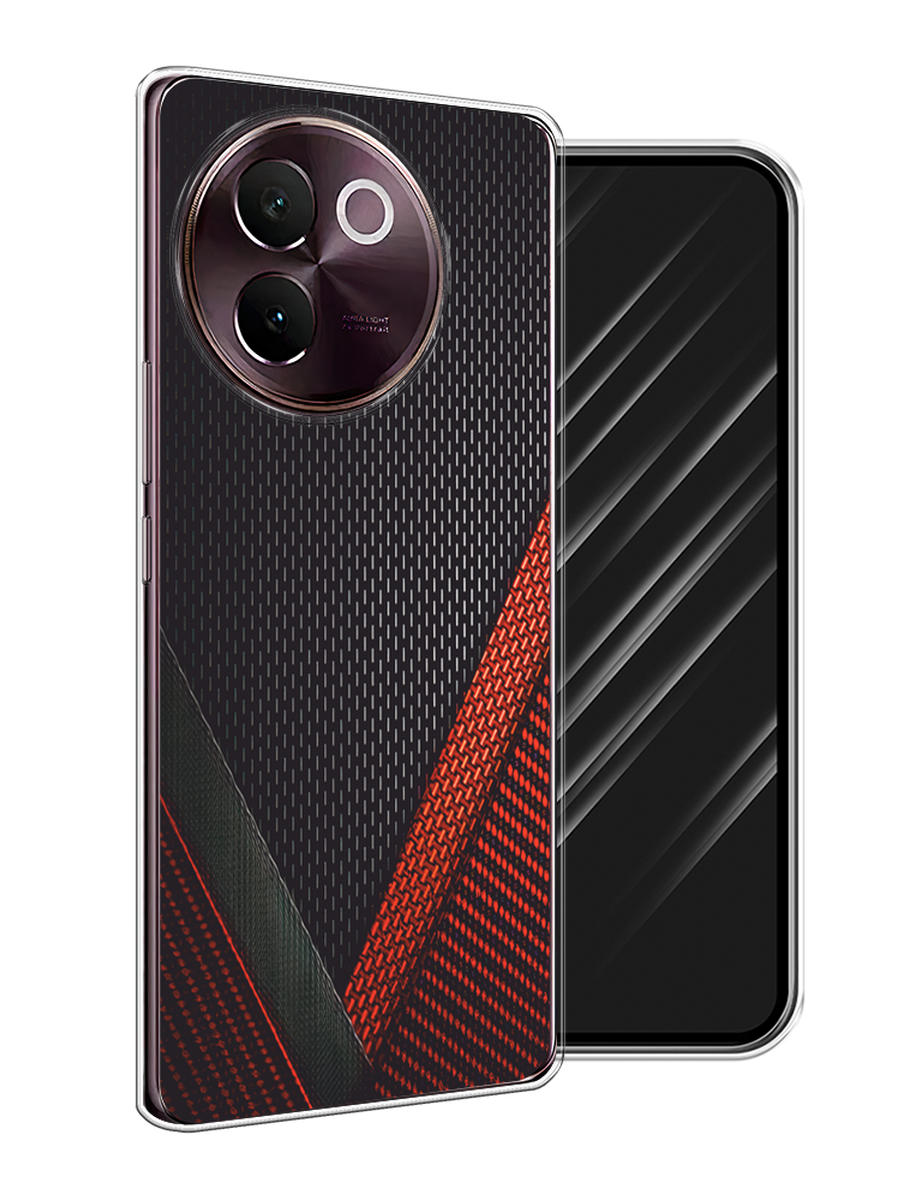 

Чехол Awog на Vivo V30e "Красный карбон", Черный;красный, 2610550-1